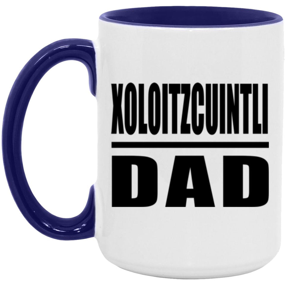 Xoloitzcuintli Dad - 15oz Accent Mug Purple