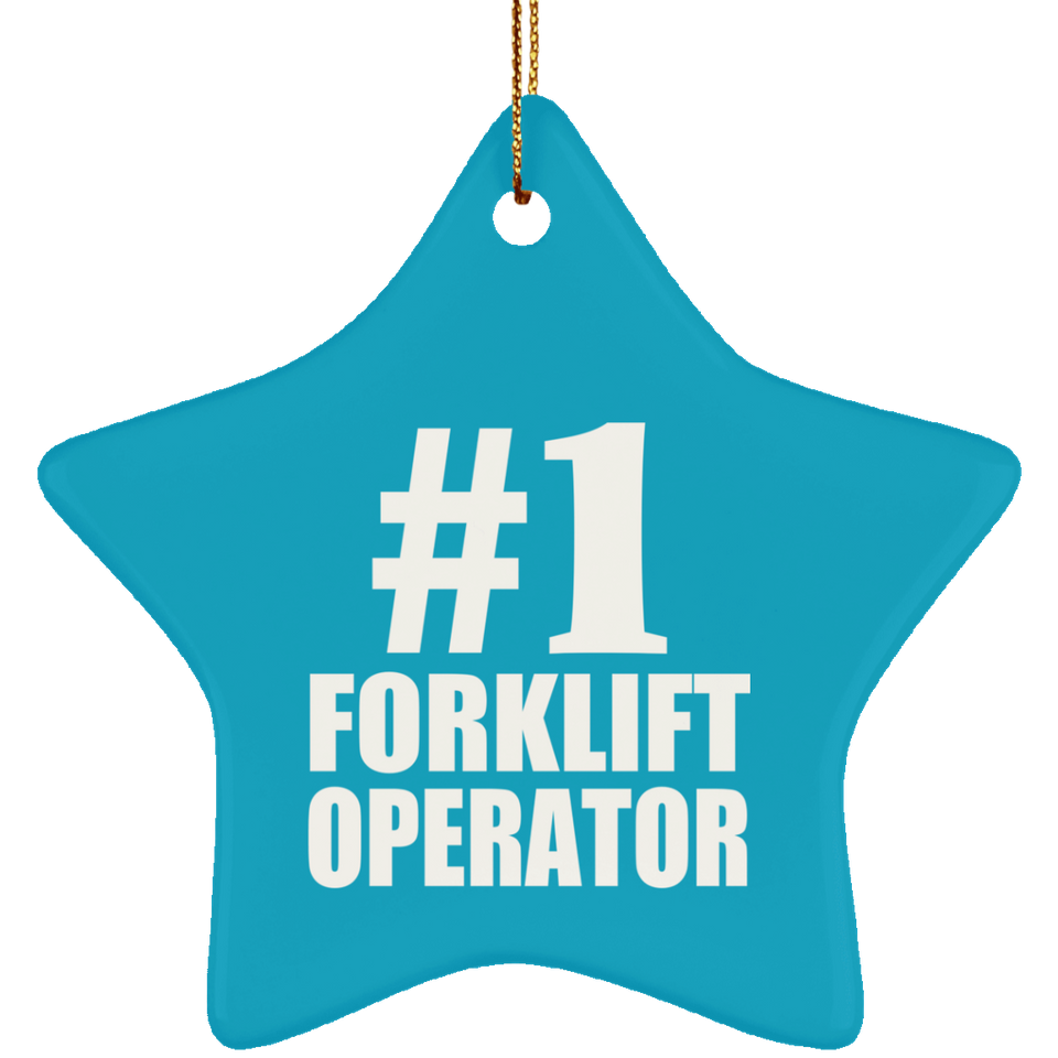 Number One #1 Forklift Operator - Star Ornament