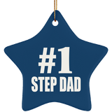 Number One #1 Step Dad - Star Ornament