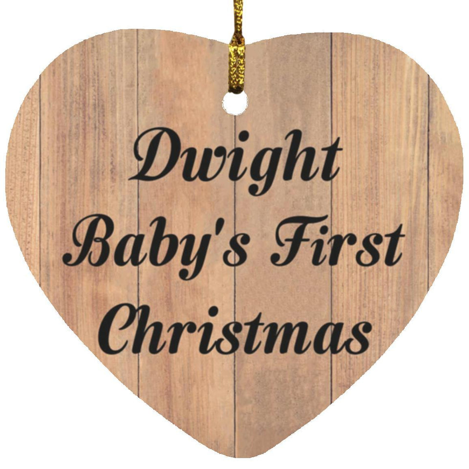 Dwight Baby's First Christmas - Heart Ornament C