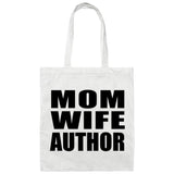 Mom Wife Author - Tote Bag White