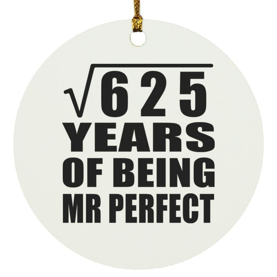 25th Anniversary Square Root of 625 Years of Mr Perfect - Circle Ornament