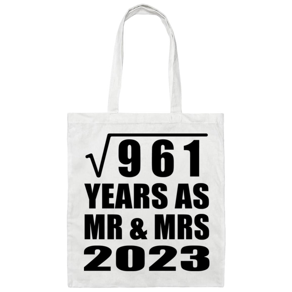 31st Anniversary Square Root of 961 Years As Mr & Mrs 2023 - Tote Bag White