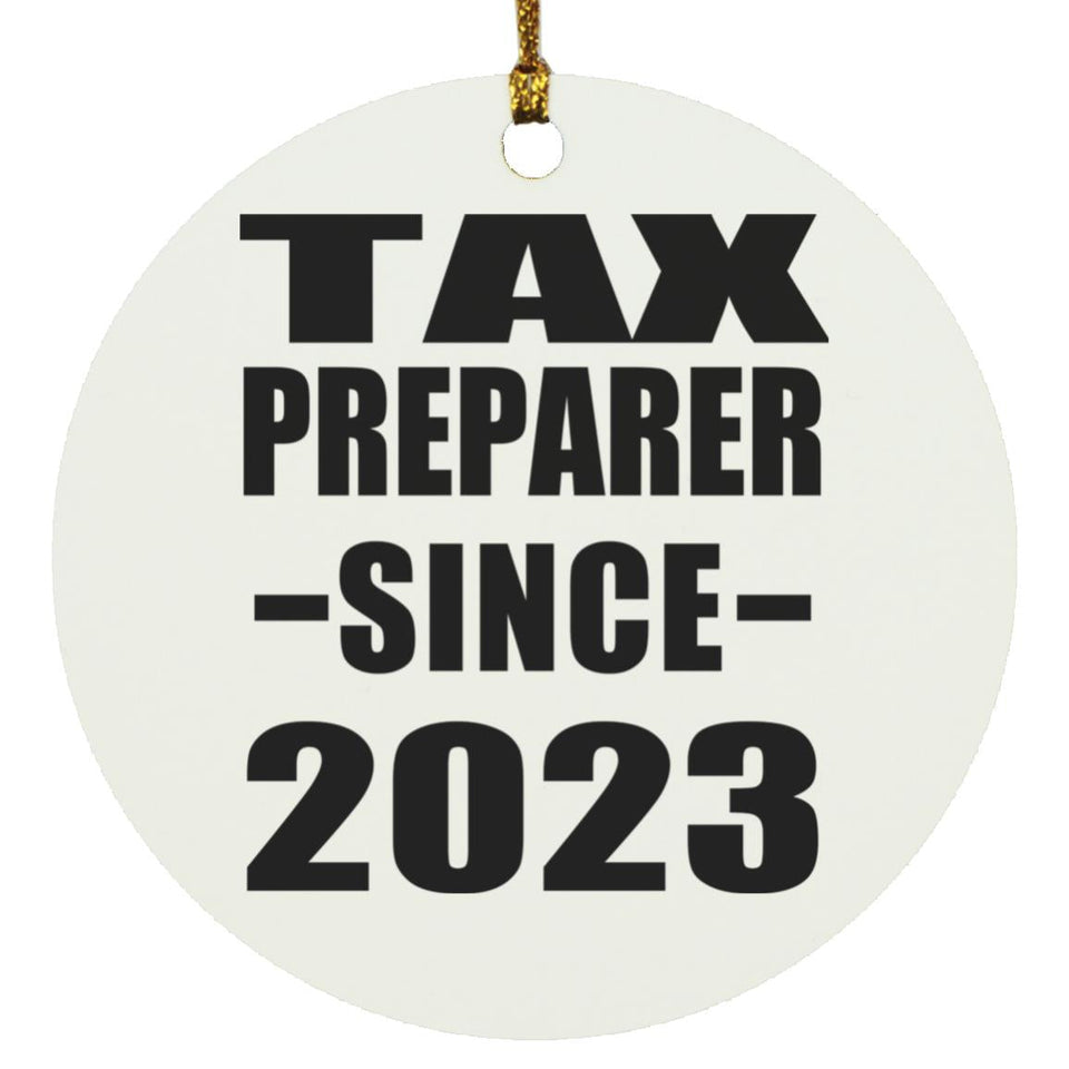 Tax Preparer Since 2023 - Circle Ornament