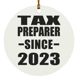 Tax Preparer Since 2023 - Circle Ornament