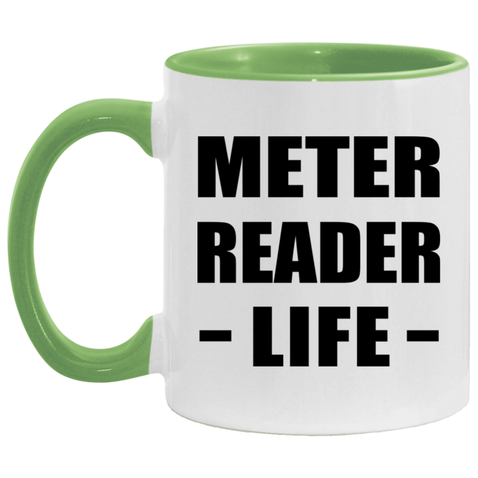 Meter Reader Life - 11oz Accent Mug Green
