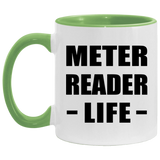 Meter Reader Life - 11oz Accent Mug Green