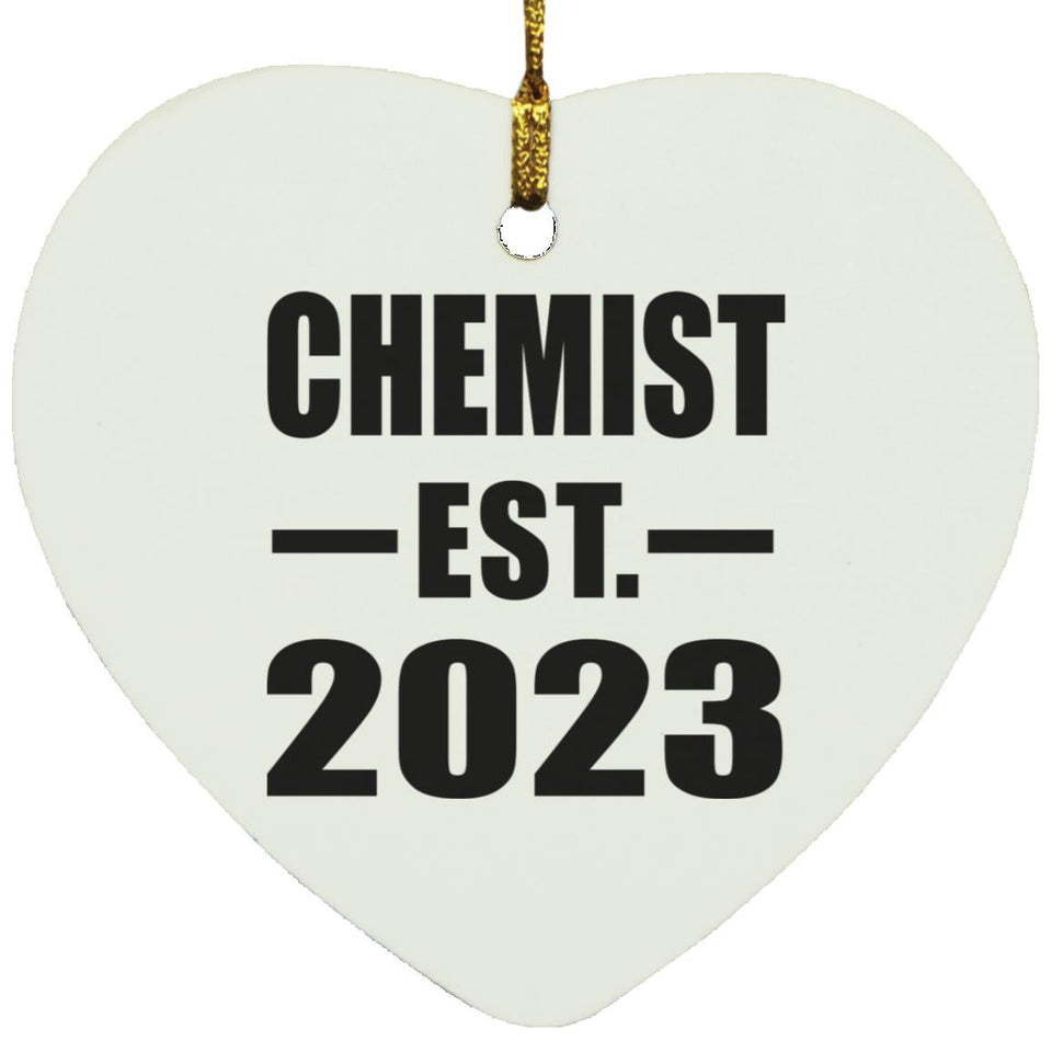 Chemist Established EST. 2023 - Heart Ornament