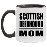 Scottish Deerhound Mom - 11oz Accent Mug Black