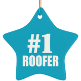 Number One #1 Roofer - Star Ornament