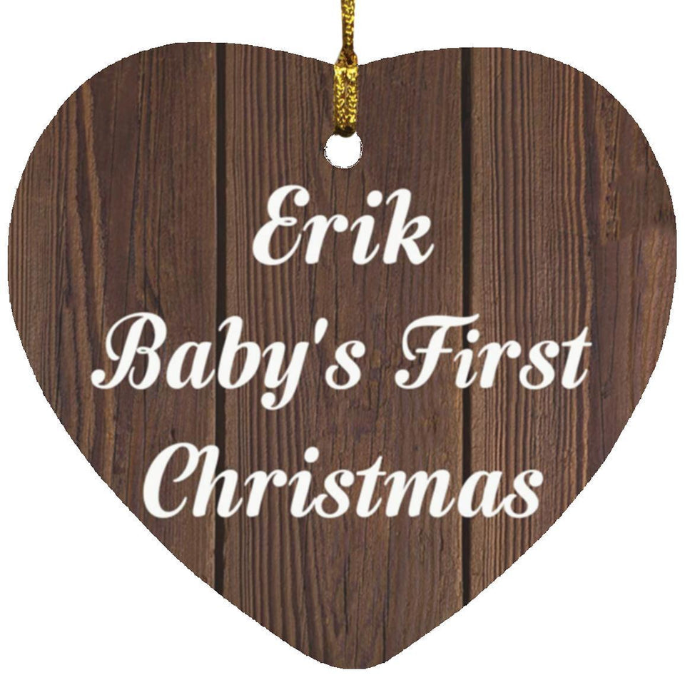 Erik Baby's First Christmas - Heart Ornament D
