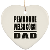 Pembroke Welsh Corgi Dad - Heart Ornament