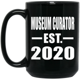 Museum Curator Established EST. 2020 - 15oz Coffee Mug Black