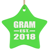 Gram Established EST. 2018 - Star Ornament