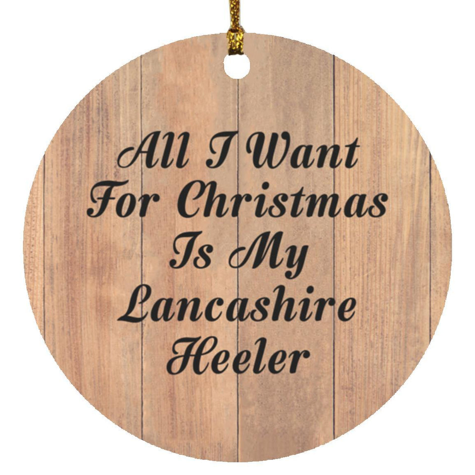 All I Want For Christmas Is My Lancashire Heeler - Circle Ornament C