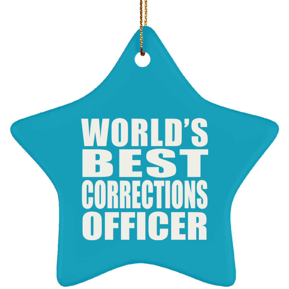 World's Best Corrections Officer - Star Ornament