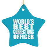 World's Best Corrections Officer - Star Ornament