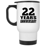 22nd Anniversary 22 Years - White Travel Mug