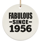 68th Birthday Fabulous Since 1956 - Circle Ornament