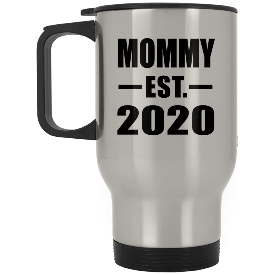 Mommy Established EST. 2020 - Silver Travel Mug