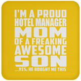 Proud Hotel Manager Mom Of Awesome Son - Drink Coaster