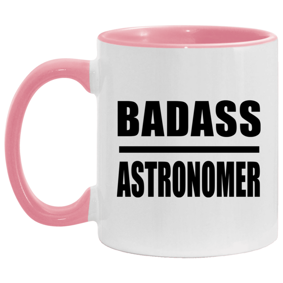 Badass Astronomer - 11oz Accent Mug Pink