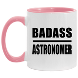 Badass Astronomer - 11oz Accent Mug Pink