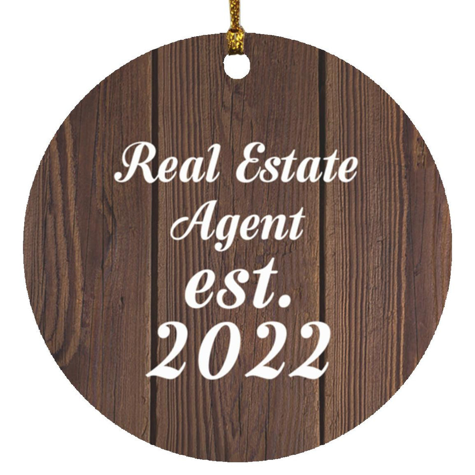 Real Estate Agent Established Est. 2022 - Circle Ornament D