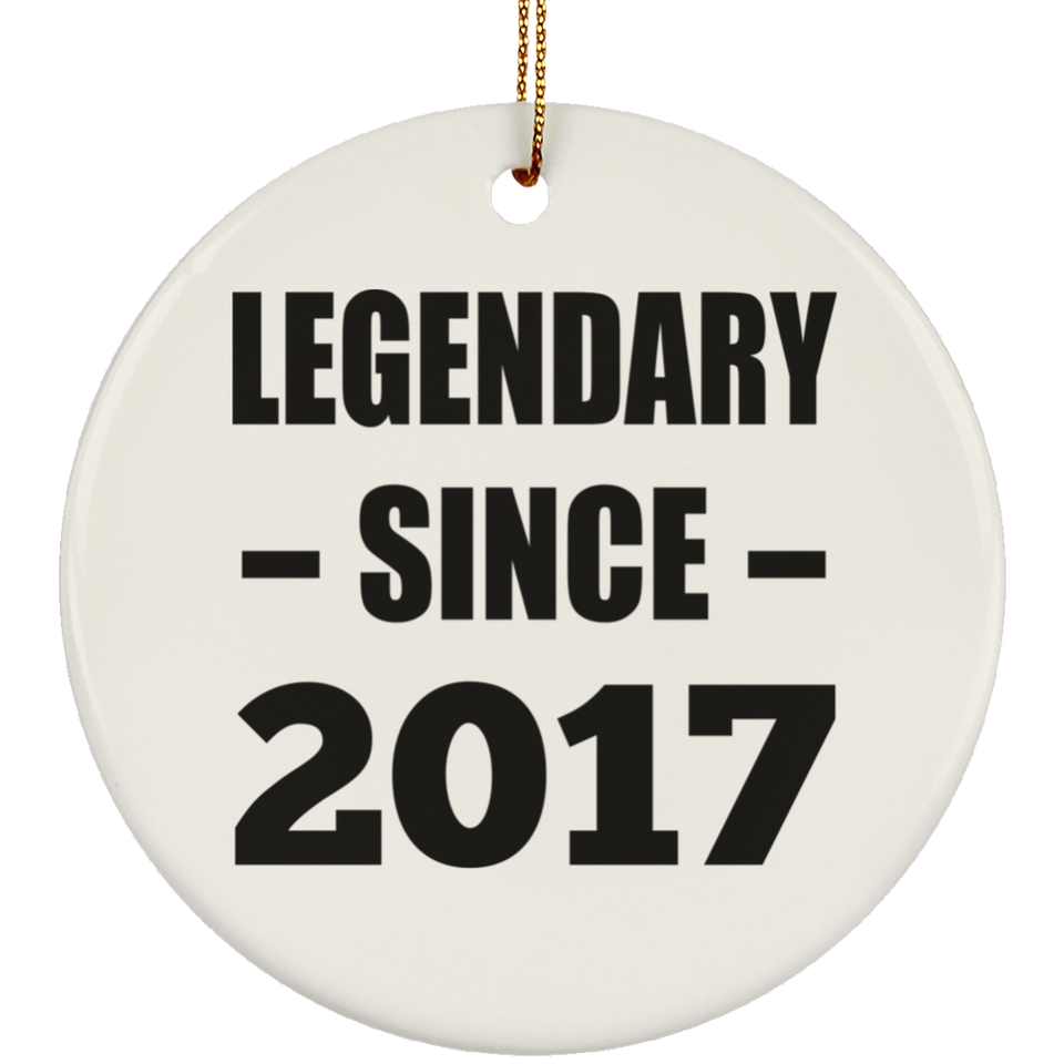 7th Birthday Legendary Since 2017 - Circle Ornament