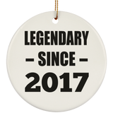 7th Birthday Legendary Since 2017 - Circle Ornament
