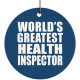 World's Greatest Health Inspector - Circle Ornament