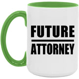 Future Attorney - 15oz Accent Mug Green