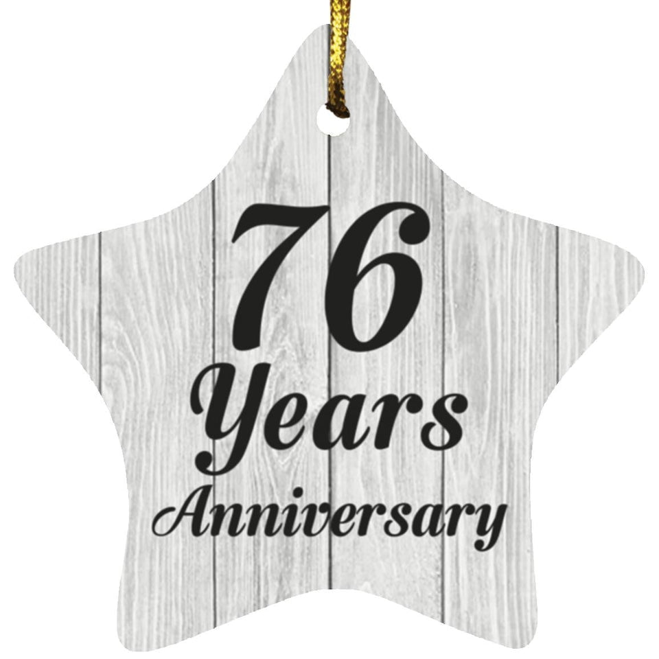 76th Anniversary 76 Years Anniversary - Star Ornament F