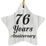 76th Anniversary 76 Years Anniversary - Star Ornament F