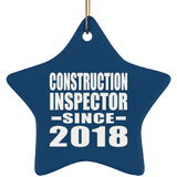 Construction Inspector Since 2018 - Star Ornament
