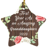 First Year As An Amazing Granddaughter 2020 - Star Ornament A