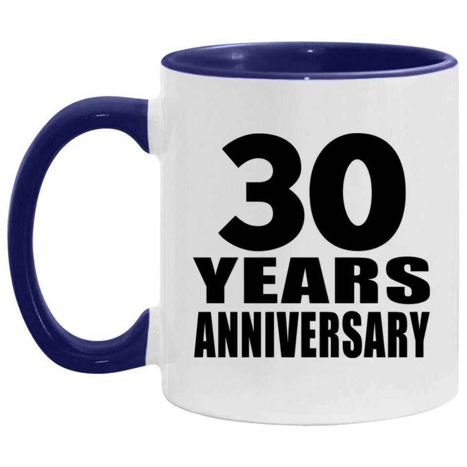 30th Anniversary 30 Years - 11oz Accent Mug Purple
