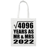 64th Anniversary Square Root of 4096 Years As Mr & Mrs 2022 - Tote Bag White