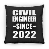 Civil Engineer Since 2022 - Throw Pillow Black