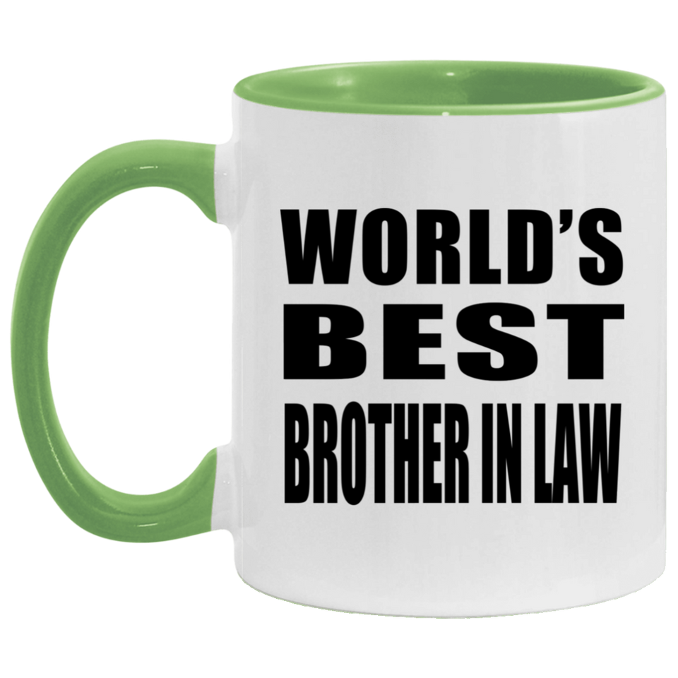 World's Best Brother In Law - 11oz Accent Mug Green