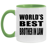 World's Best Brother In Law - 11oz Accent Mug Green