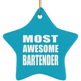 Most Awesome Bartender - Star Ornament