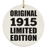 109th Birthday Original 1915 Limited Edition - Circle Ornament