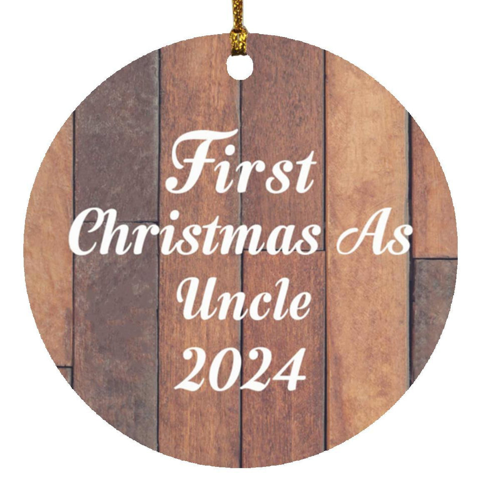 First Christmas As Uncle 2024 - Circle Ornament E