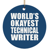 World's Okayest Technical Writer - Circle Ornament