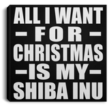 All I Want For Christmas Is My Shiba Inu - Canvas Square