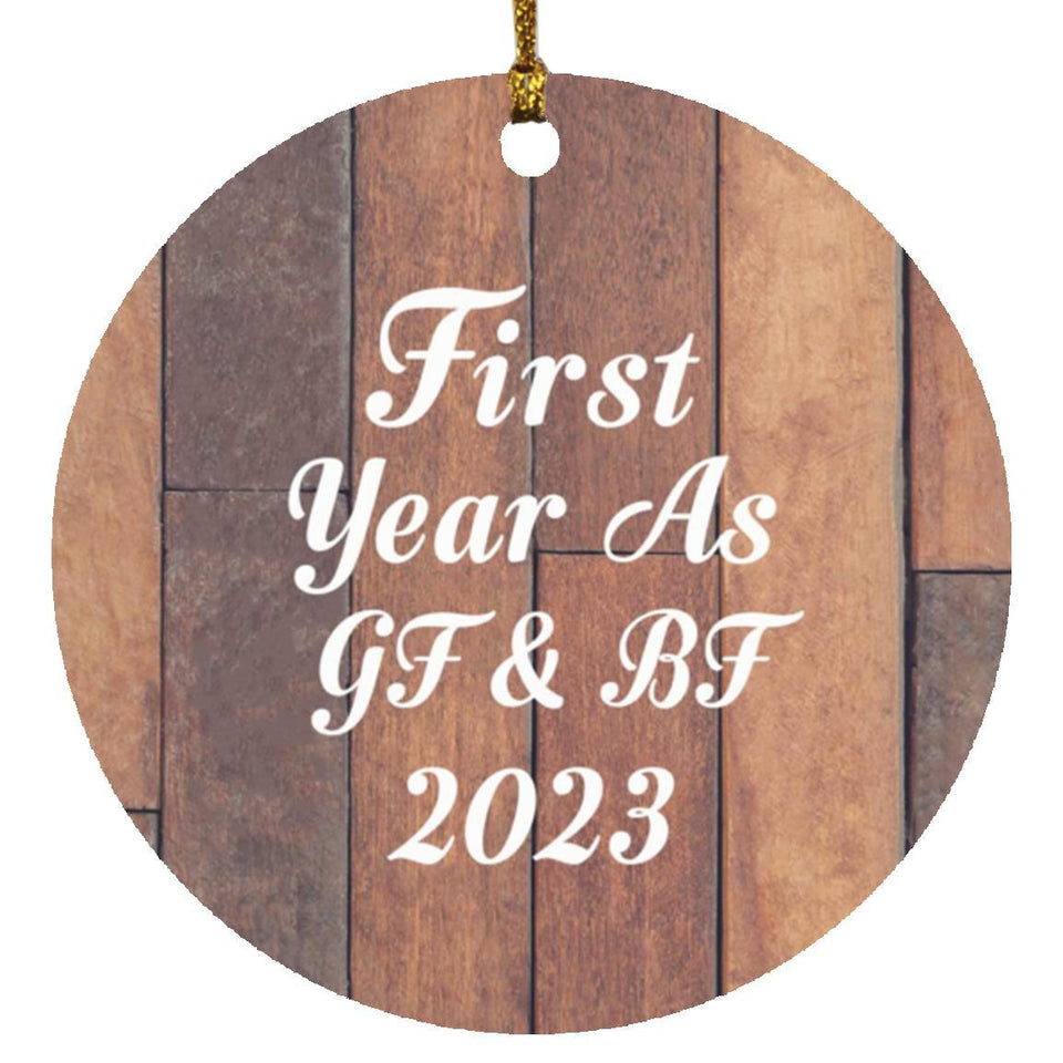 First Year As Gf & Bf 2023 - Circle Ornament E