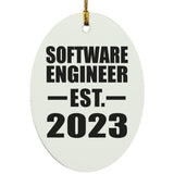 Software Engineer Established EST. 2023 - Oval Ornament