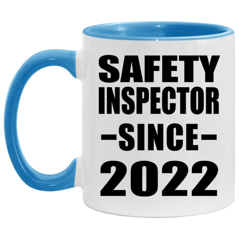 Safety Inspector Since 2022 - 11oz Accent Mug Blue
