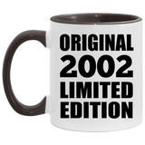 22nd Birthday Original 2002 Limited Edition - 11oz Accent Mug Black